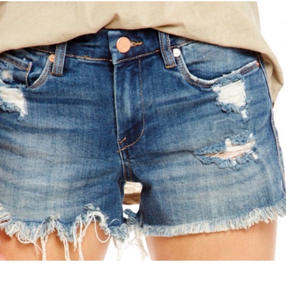 Blank NYC The Essex Distressed Denim Shorts - Alter Ego